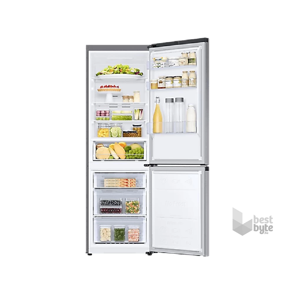 Samsung RB34C600ESA/EF ezüst, alulfagyasztós, Hűtő:230L, Fagyasztó:114L, No frost hűtőszekrény