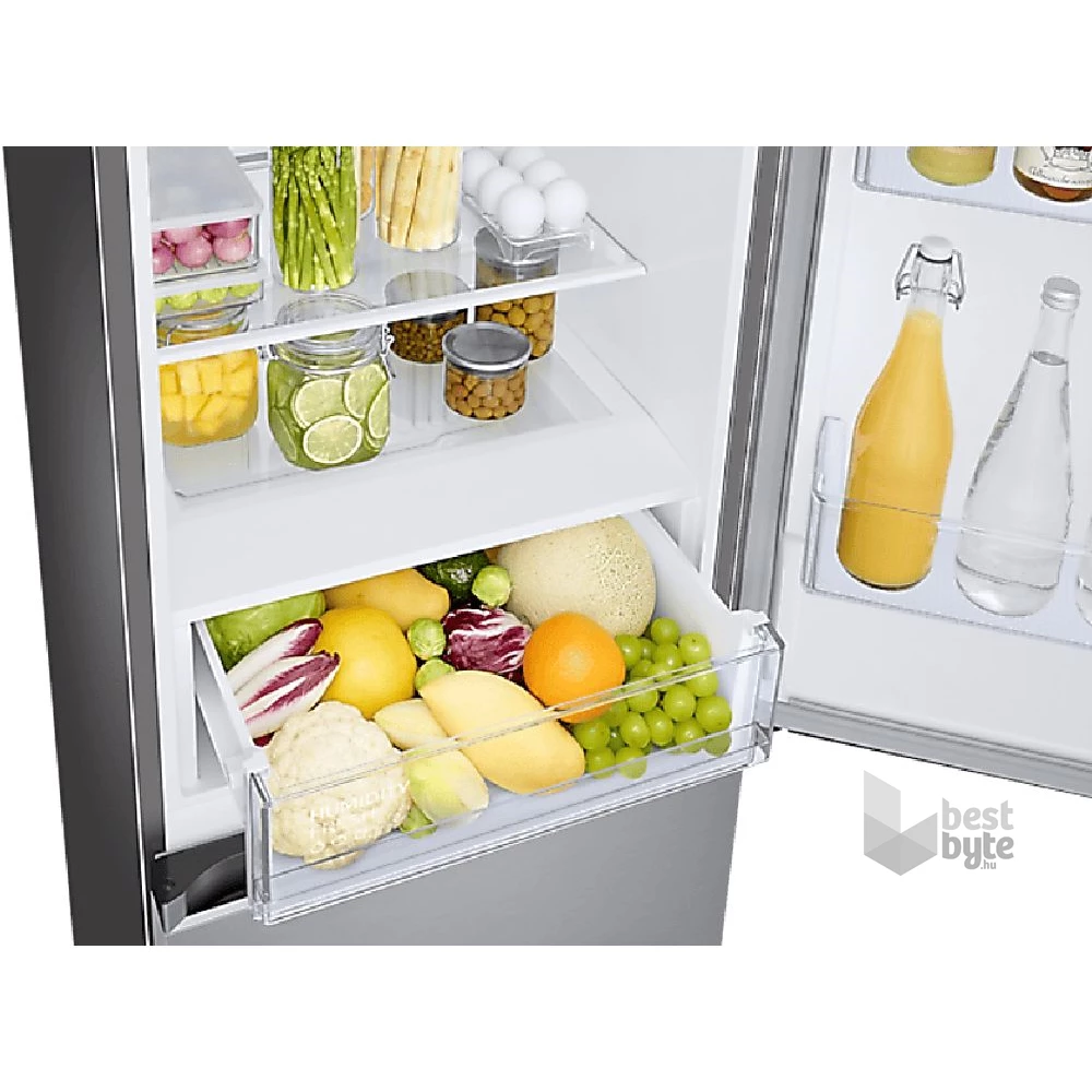 Samsung RB34C600ESA/EF ezüst, alulfagyasztós, Hűtő:230L, Fagyasztó:114L, No frost hűtőszekrény