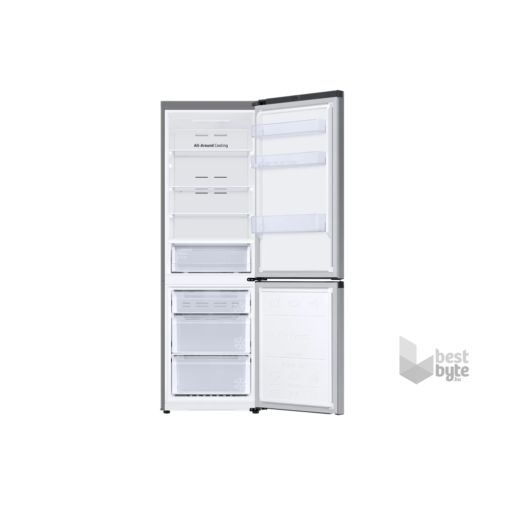 Samsung RB34C670DSA/EF inox, alulfagyasztós, Hűtő:230L, Fagyasztó:114L, hűtőszekrény