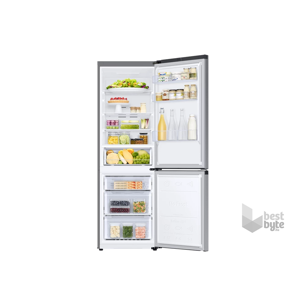 Samsung RB34C670DSA/EF inox, alulfagyasztós, Hűtő:230L, Fagyasztó:114L, hűtőszekrény