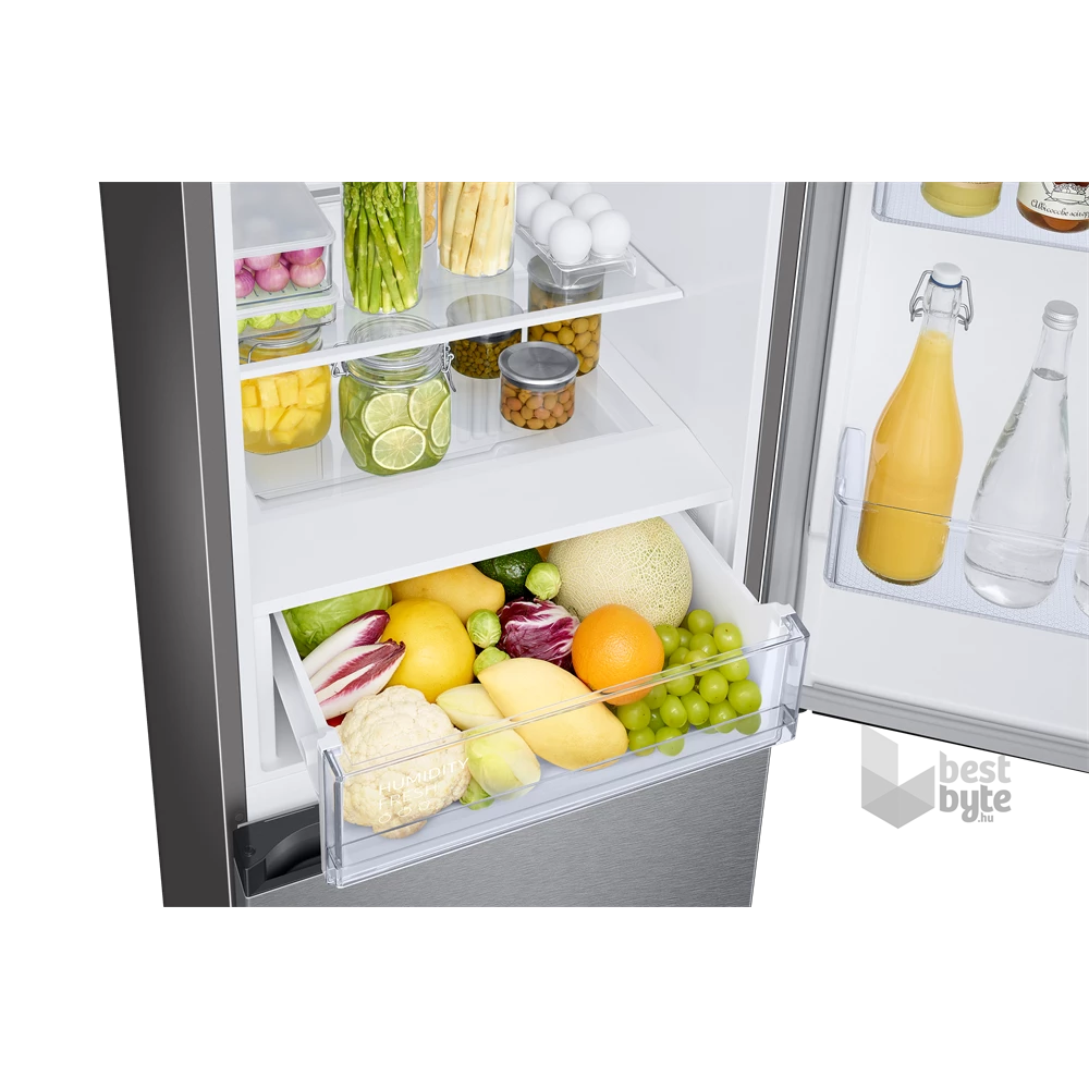 Samsung RB34C670DSA/EF inox, alulfagyasztós, Hűtő:230L, Fagyasztó:114L, hűtőszekrény