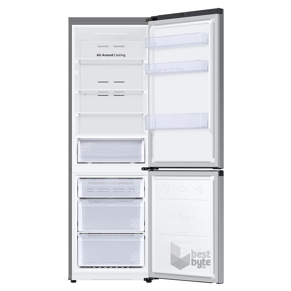 Samsung RB34C670DSA/EF inox, alulfagyasztós, Hűtő:230L, Fagyasztó:114L, hűtőszekrény