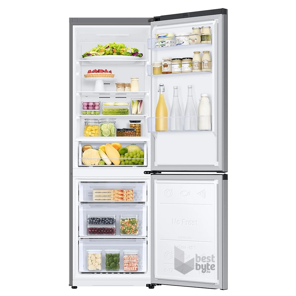Samsung RB34C670DSA/EF inox, alulfagyasztós, Hűtő:230L, Fagyasztó:114L, hűtőszekrény
