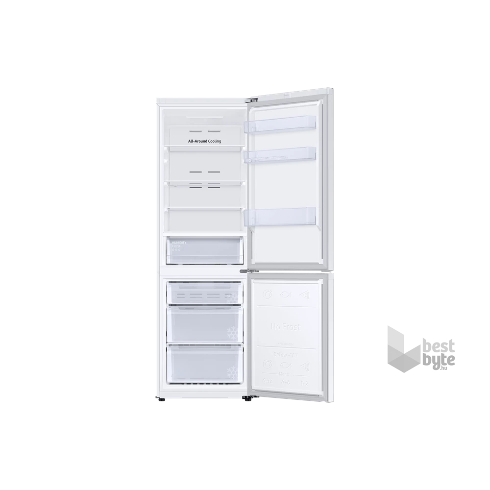 Samsung RB34C670DWW/EF fehér, alulfagyasztós, Hűtő:230L, Fagyasztó:114L, hűtőszekrény