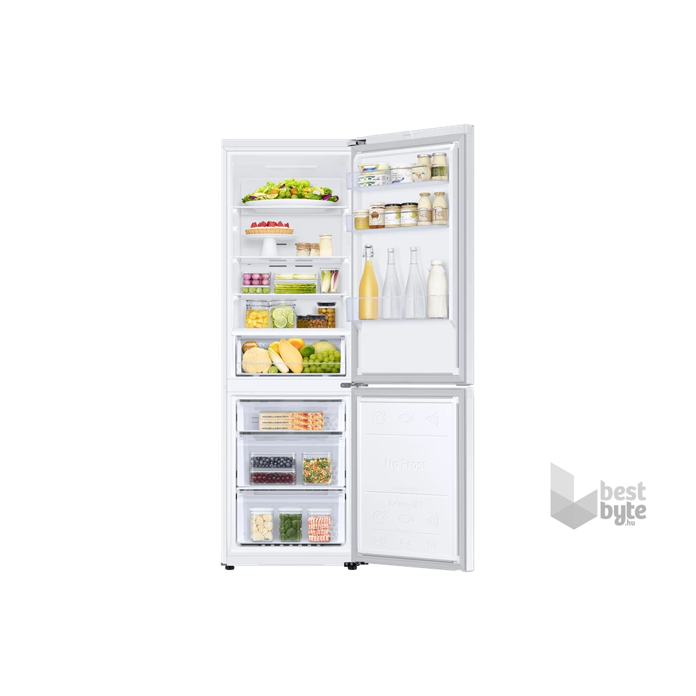 Samsung RB34C670DWW/EF fehér, alulfagyasztós, Hűtő:230L, Fagyasztó:114L, hűtőszekrény