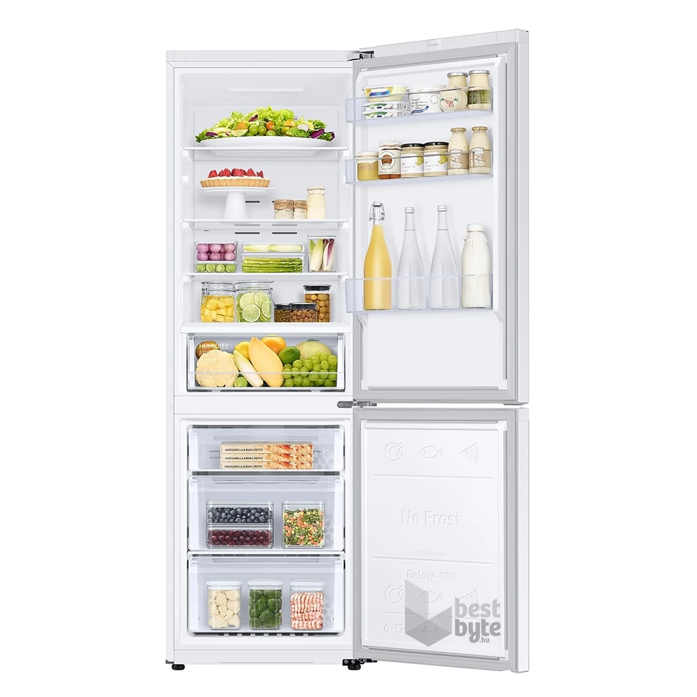 Samsung RB34C670DWW/EF fehér, alulfagyasztós, Hűtő:230L, Fagyasztó:114L, hűtőszekrény
