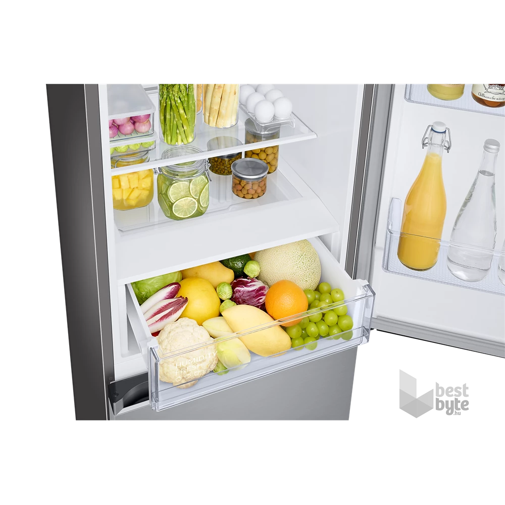 Samsung RB34T600CSA/EF fémszürke, alulfagyasztós, Hűtő:230L, Fagyasztó:114L, hűtőszekrény