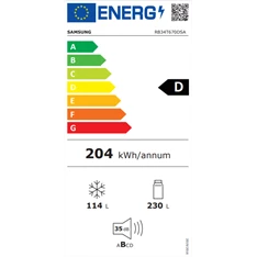 Samsung RB34T670DSA/EF alulfagyasztós hűtőszekrény