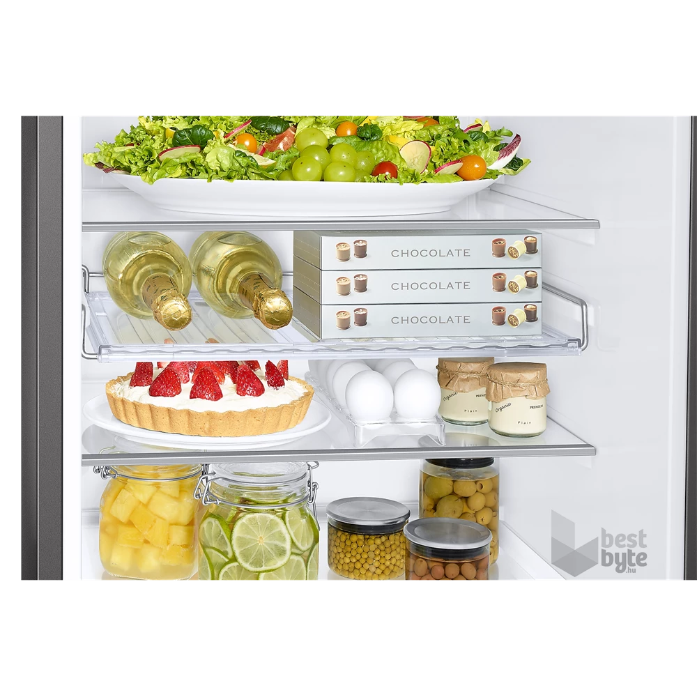 Samsung RB34T675DSA/EF fémszürke, alulfagyasztós, Hűtő:230L, Fagyasztó:114L, hűtőszekrény