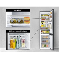 Samsung RB38A6B1DCE/EF krém, alulfagyasztós, Hűtő:276L, Fagyasztó:114L, No frost hűtőszekrény