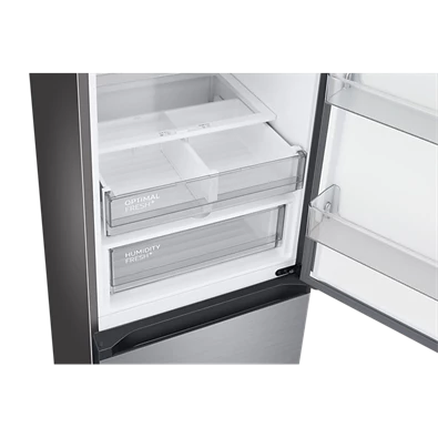 Samsung RB38A7B6AS9/EF inox, alulfagyasztós, Hűtő:273L, Fagyasztó:114L, Twin Cooling Plus hűtőszekrény