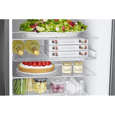 Samsung RB38A7B6AS9/EF inox, alulfagyasztós, Hűtő:273L, Fagyasztó:114L, Twin Cooling Plus hűtőszekrény