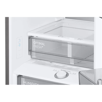 Samsung RB38A7B6AS9/EF inox, alulfagyasztós, Hűtő:273L, Fagyasztó:114L, Twin Cooling Plus hűtőszekrény