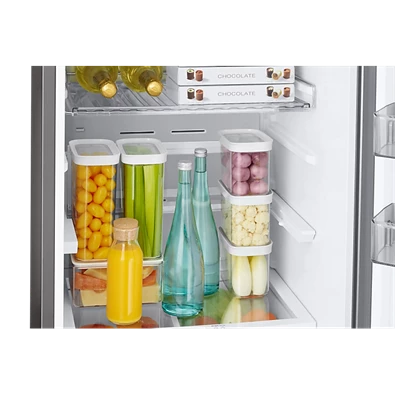 Samsung RB38A7B6AS9/EF inox, alulfagyasztós, Hűtő:273L, Fagyasztó:114L, Twin Cooling Plus hűtőszekrény