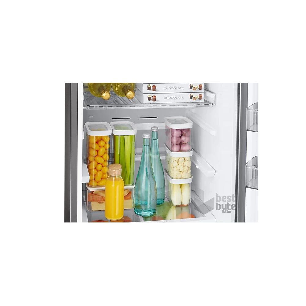 Samsung RB38A7B6AS9/EF inox, alulfagyasztós, Hűtő:273L, Fagyasztó:114L, Twin Cooling Plus hűtőszekrény
