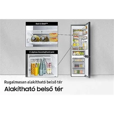 Samsung RB38A7B6D22/EF fekete alulfagyasztós hűtőszekrény