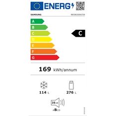 Samsung RB38C600CS9/EF inox alulfagyasztós hűtőszekrény