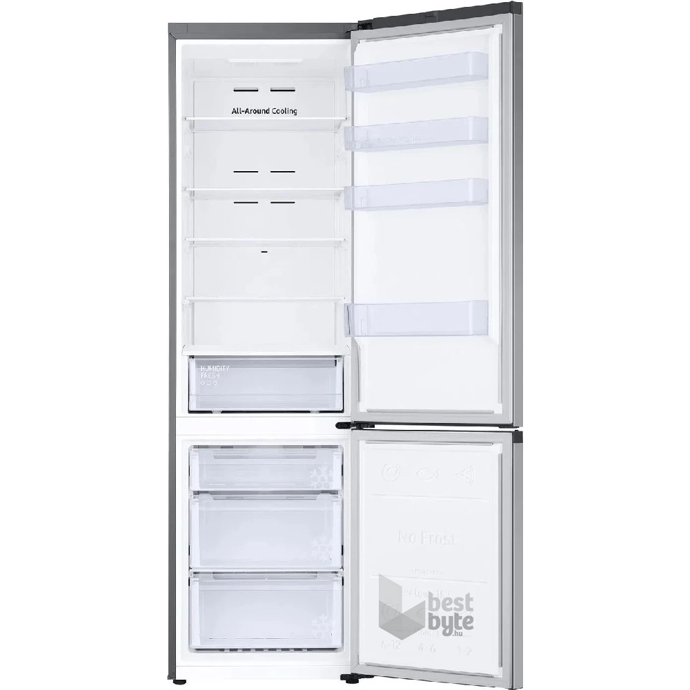 Samsung RB38C600ESA/EF inox, alulfagyasztós, Hűtő:276L, Fagyasztó:114L, hűtőszekrény