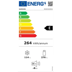 Samsung RB38C600ESA/EF inox alulfagyasztós hűtőszekrény