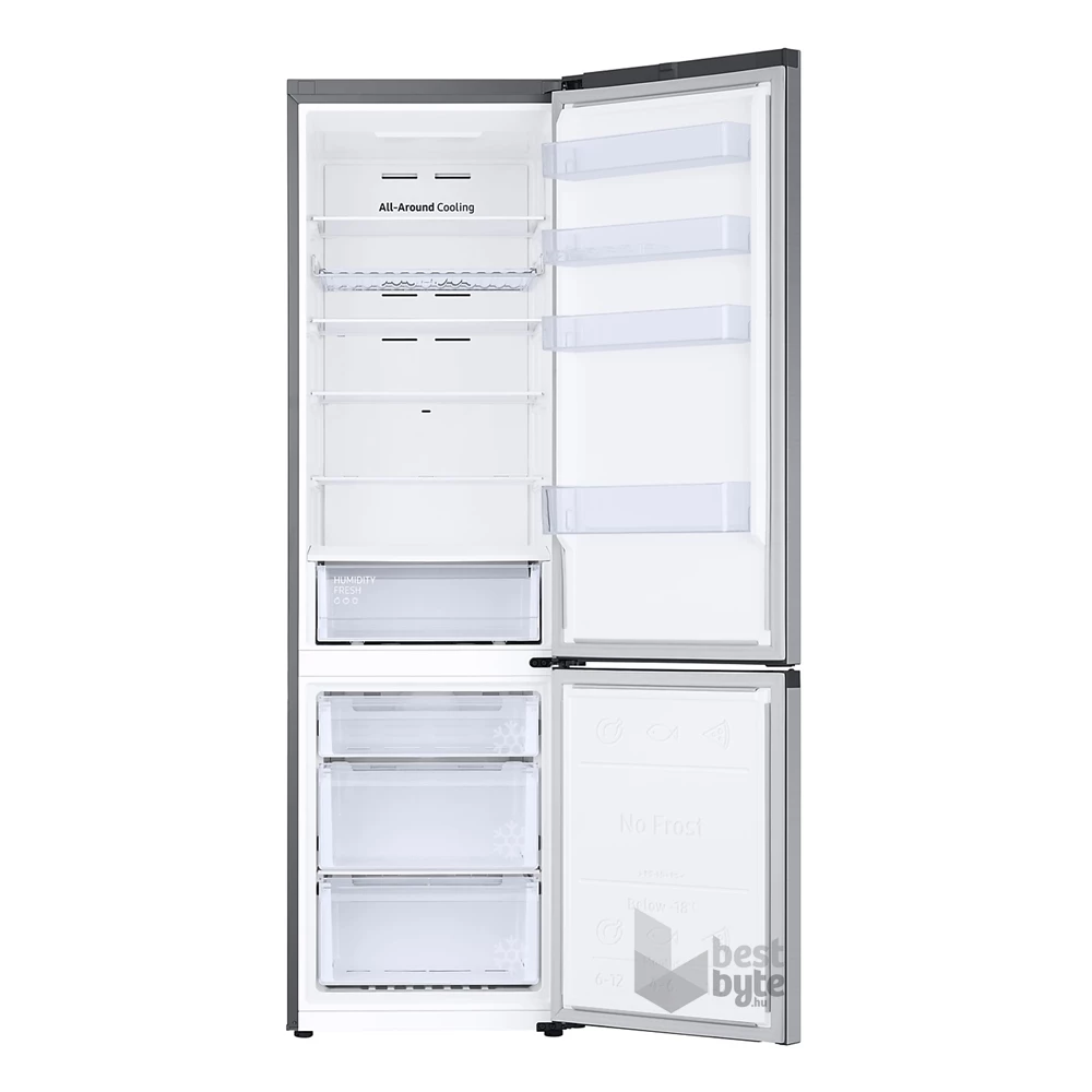 Samsung RB38C672CSA/EF grafit, alulfagyasztós, Hűtő:276L, Fagyasztó:114L, hűtőszekrény