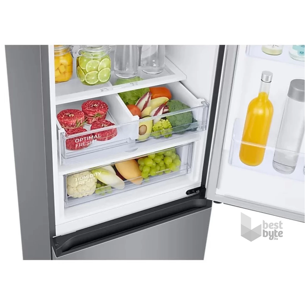 Samsung RB38C672ESA/EF inox, alulfagyasztós, Hűtő:276L, Fagyasztó:114L, hűtőszekrény
