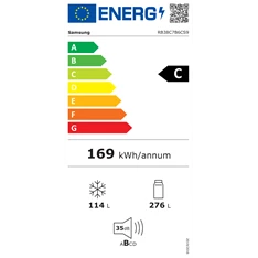 Samsung RB38C7B6CS9/EF inox alulfagyasztós hűtőszekrény
