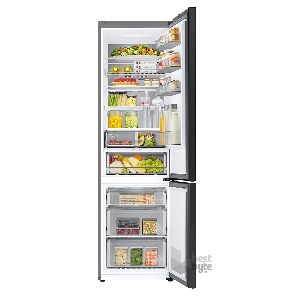 Samsung RB38C7B6CS9/EF inox, alulfagyasztós, Hűtő:276L, Fagyasztó:114L, hűtőszekrény