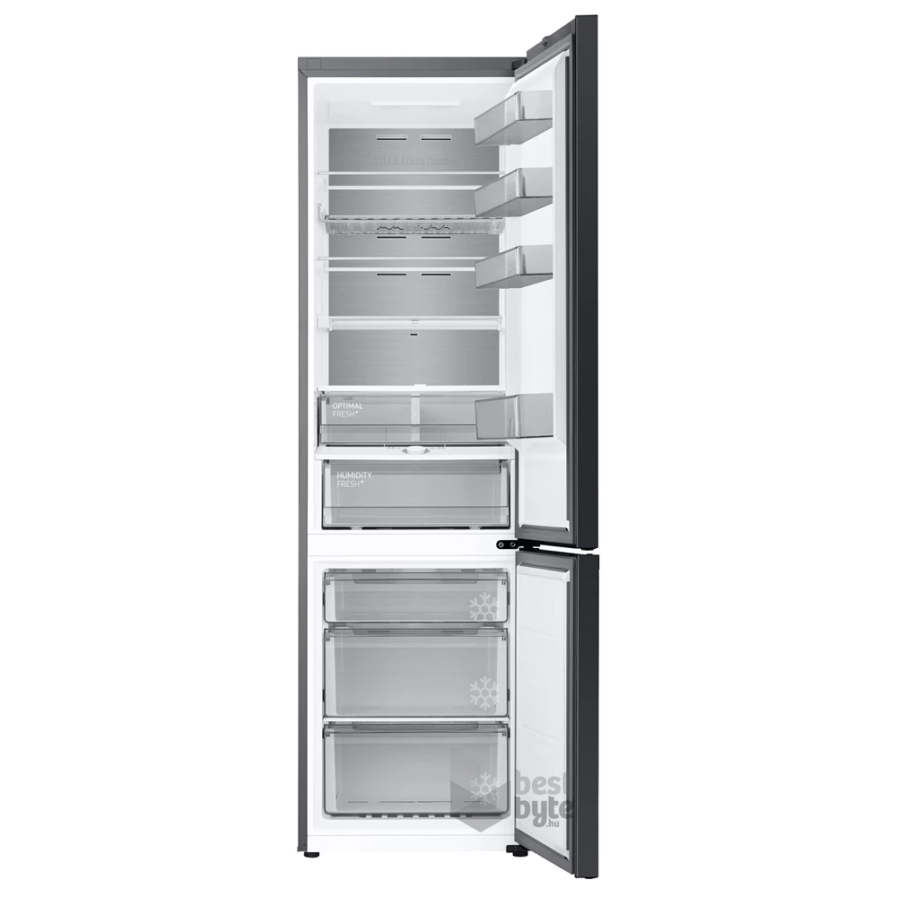 Samsung RB38C7B6D22/EF fekete, alulfagyasztós, Hűtő:276L, Fagyasztó:114L, hűtőszekrény