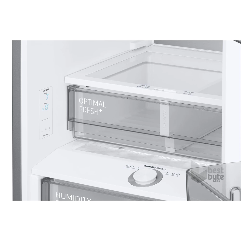 Samsung RB38C7B6DB1/EF fekete, alulfagyasztós, Hűtő:276L, Fagyasztó:114L, hűtőszekrény (Újszerű)
