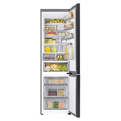 Samsung RB38C7B6DB1/EF fekete, alulfagyasztós, Hűtő:276L, Fagyasztó:114L, hűtőszekrény (Újszerű)