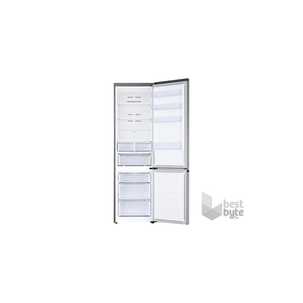 Samsung RB38T603DSA/EF ezüst, alulfagyasztós, Hűtő:276L, Fagyasztó:114L, No frost hűtőszekrény