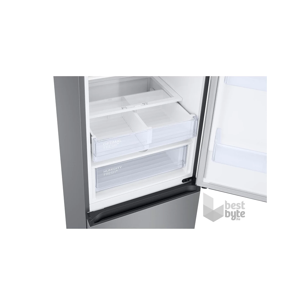 Samsung RB38T603DSA/EF ezüst, alulfagyasztós, Hűtő:276L, Fagyasztó:114L, No frost hűtőszekrény