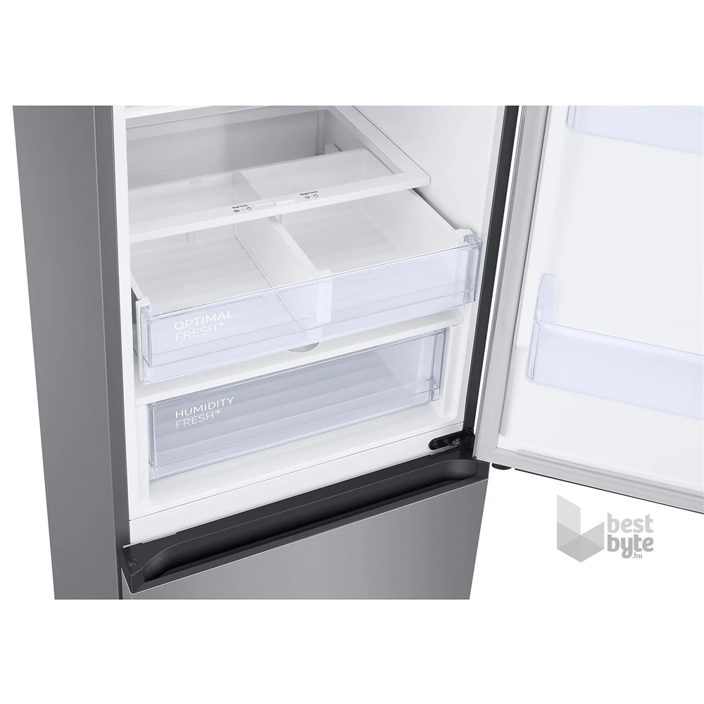 Samsung RB38T603DSA/EF ezüst, alulfagyasztós, Hűtő:276L, Fagyasztó:114L, No frost hűtőszekrény