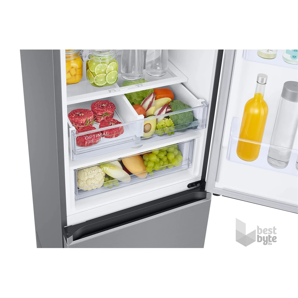 Samsung RB38T676CS9/EF ezüst, alulfagyasztós, Hűtő:276L, Fagyasztó:114L, hűtőszekrény