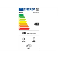 Samsung RB50DG602ES9EO alulfagyasztós, Hűtő:340L, Fagyasztó:168L, hűtőszekrény