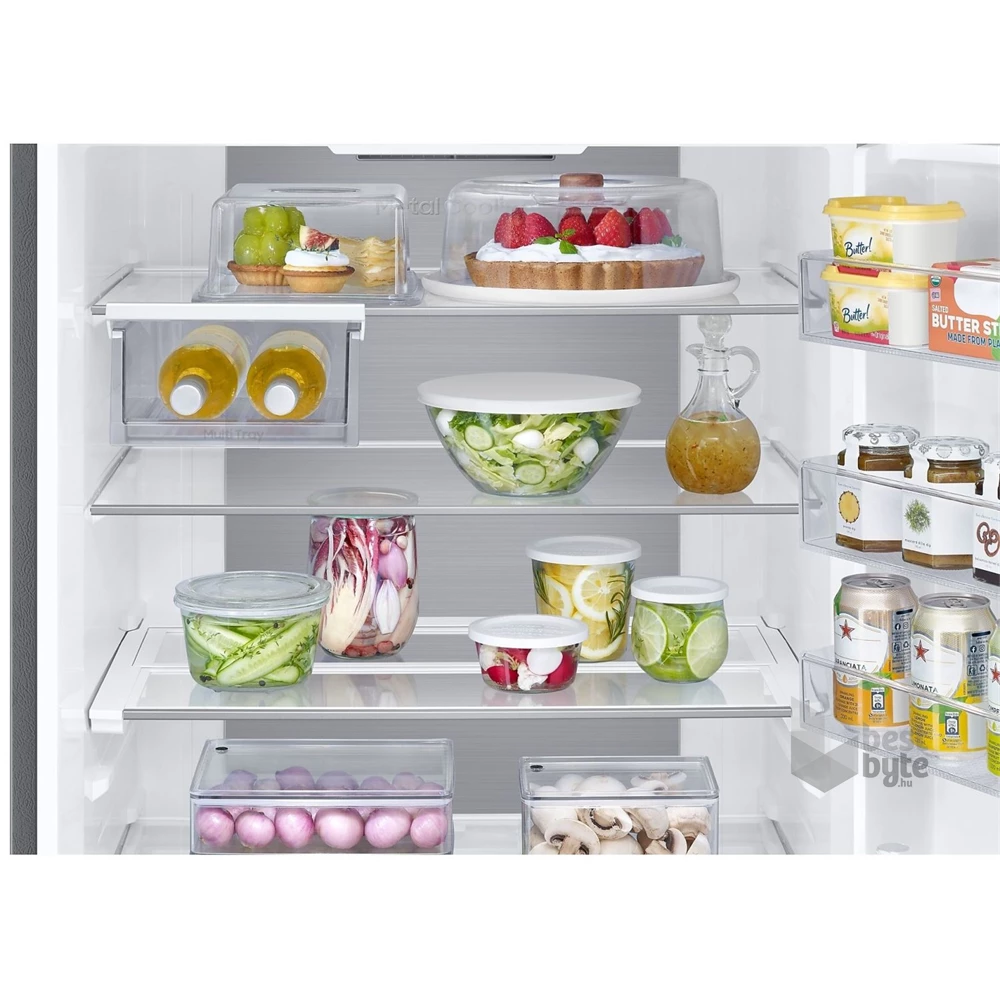 Samsung RB53DG706CS9EO inox, alulfagyasztós, Hűtő:370L, Fagyasztó:168L, No frost hűtőszekrény (Újszerű)