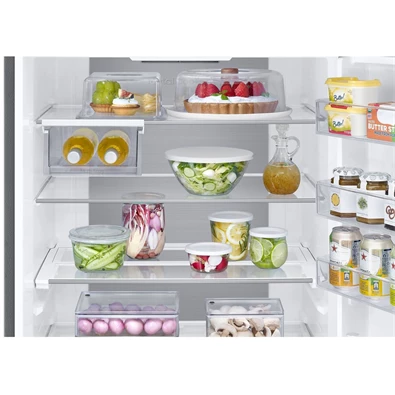 Samsung RB53DG706CS9EO inox, alulfagyasztós, Hűtő:370L, Fagyasztó:168L, No frost hűtőszekrény (Újszerű)