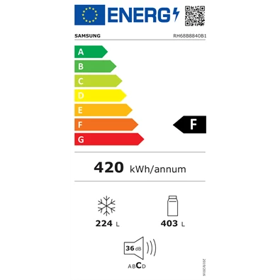 Samsung RH68B8840B1/EF side-by-side hűtőszekrény