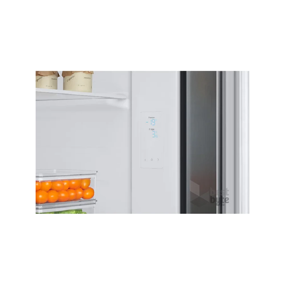 Samsung RS66A8100S9/EF ezüst, Side-by-Side, Hűtő:409L, Fagyasztó:243L, Twin Cooling Plus hűtőszekrény