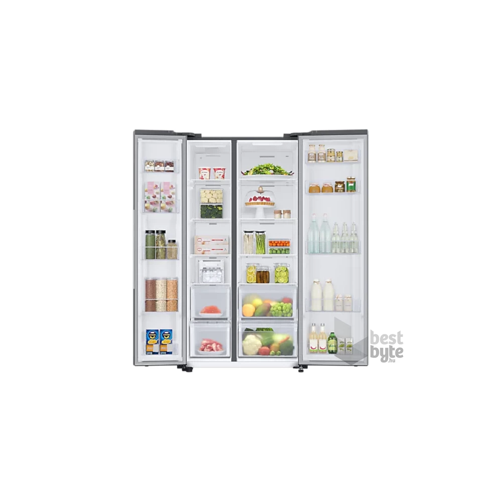 Samsung RS66A8100S9/EF ezüst, Side-by-Side, Hűtő:409L, Fagyasztó:243L, Twin Cooling Plus hűtőszekrény