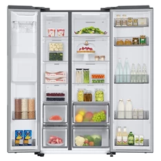 Samsung RS68A8821S9/EF ezüst, Side-by-Side, Hűtő:409L, Fagyasztó:225L, Twin Cooling Plus hűtőszekrény