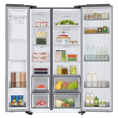 Samsung RS68A8821S9/EF ezüst, Side-by-Side, Hűtő:409L, Fagyasztó:225L, Twin Cooling Plus hűtőszekrény