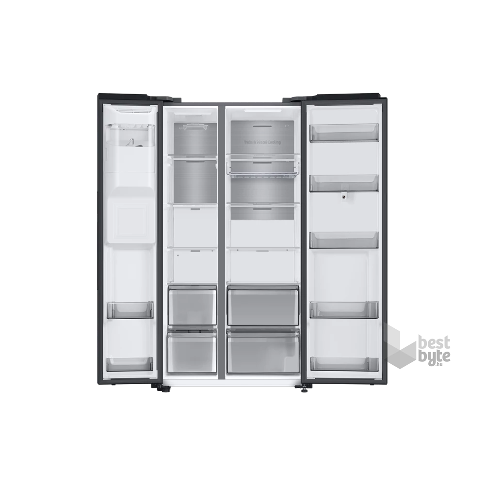 Samsung RS6HA8891B1/EF fekete, Side-by-Side, Hűtő:389L, Fagyasztó:225L, hűtőszekrény