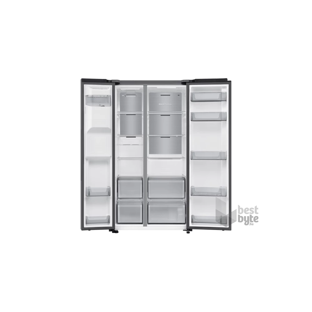 Samsung RS70F64KETEO szürke, Side-by-Side, Hűtő:420L, Fagyasztó:220L, hűtőszekrény