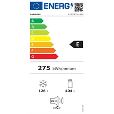 Samsung RT53DG7A14S9EO inox, felülfagyasztós, Hűtő:400L, Fagyasztó:126L, No frost hűtőszekrény