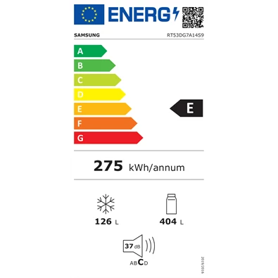 Samsung RT53DG7A14S9EO inox, felülfagyasztós, Hűtő:400L, Fagyasztó:126L, No frost hűtőszekrény
