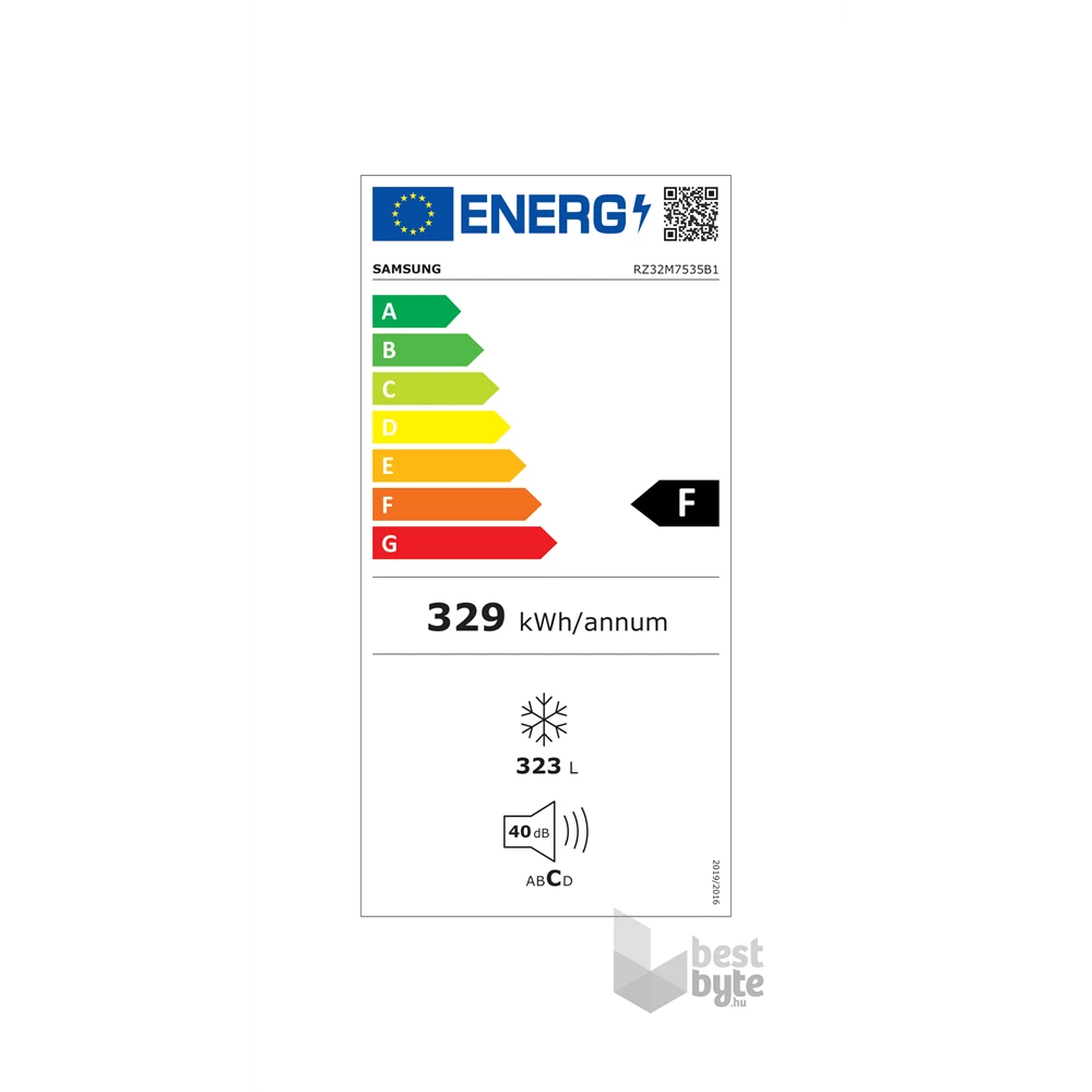 Samsung RZ32M7535B1/EF fekete, egyajtós, Fagyasztó:323L, No frost fagyasztószekrény