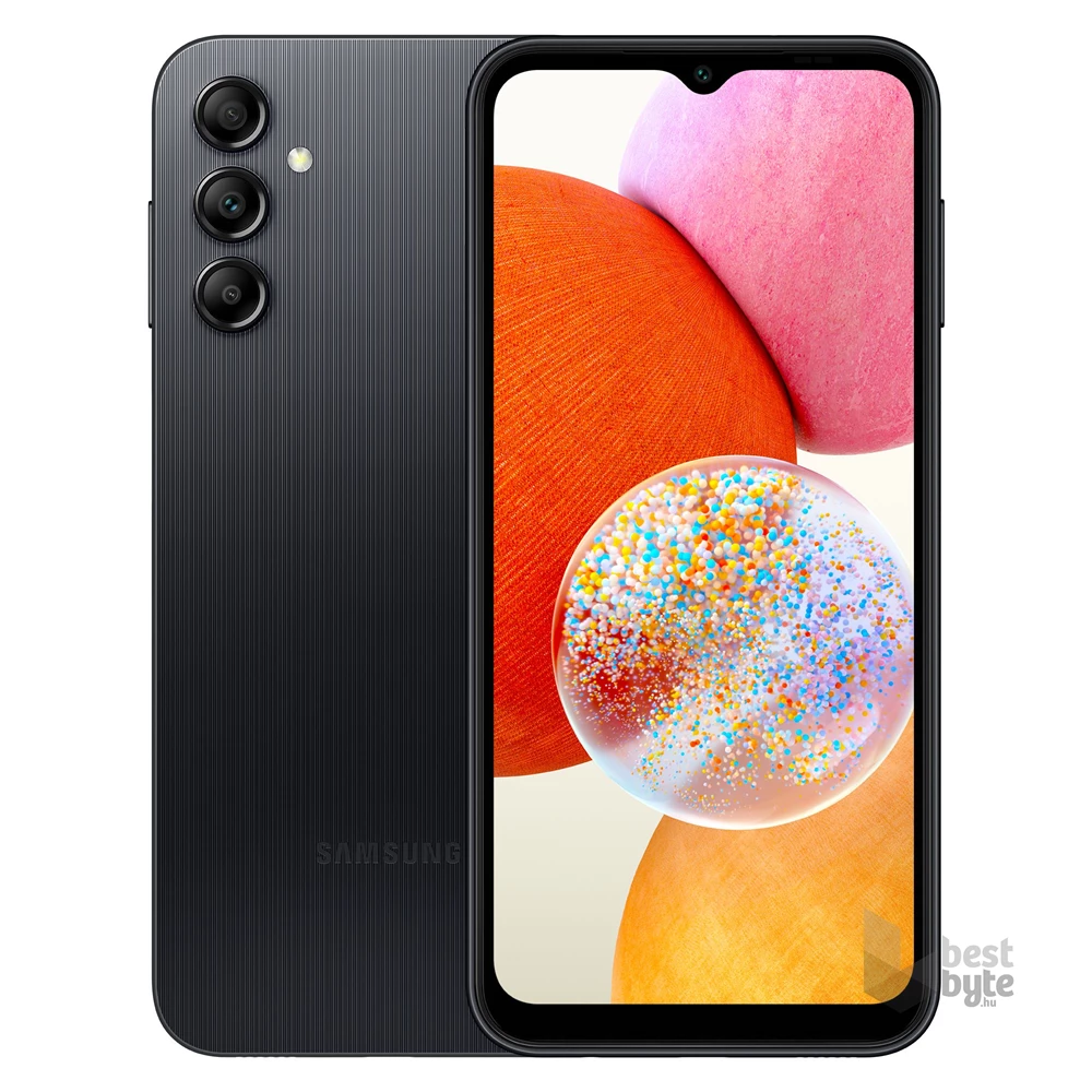Samsung Galaxy A14 4/128GB DualSIM (SM-A146P) kártyafüggetlen okostelefon - fekete (Android)