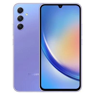 Samsung Galaxy A34 6/128GB DualSIM (SM-A346B) kártyafüggetlen okostelefon - király lila (Android)