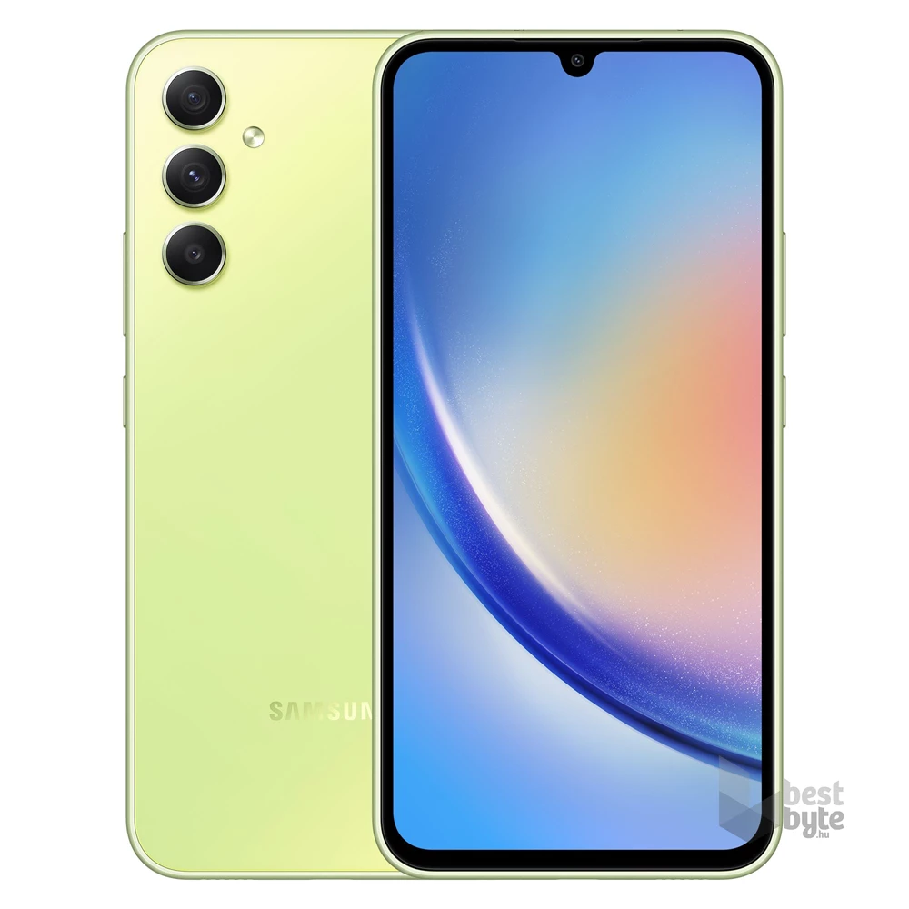 Samsung Galaxy A34 8/256GB DualSIM (SM-A346B) kártyafüggetlen okostelefon - király lime (Android)